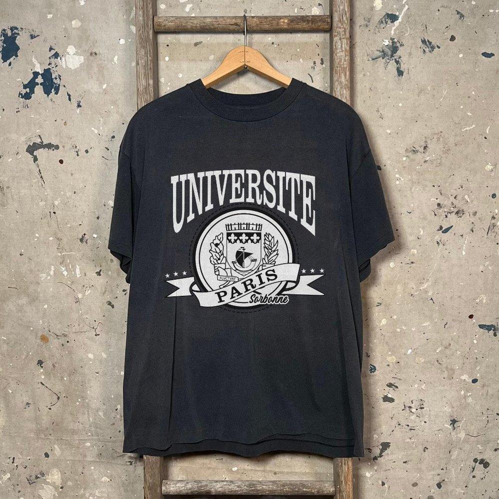 Retro 90S University Of Paris Sorbonne Shirt T-Shirt Travel In France Est 1889